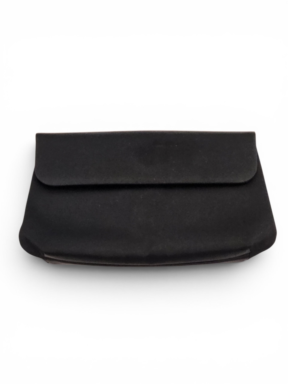 Vintage Famous Barr Co. Black Satin Clutch